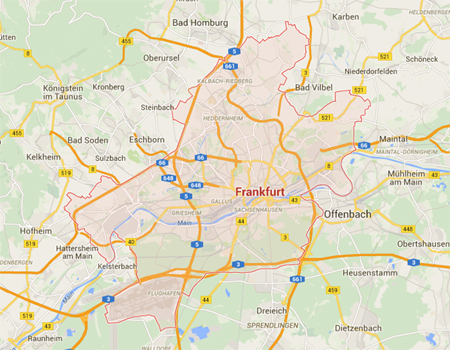 Map Of Frankfurt Germany